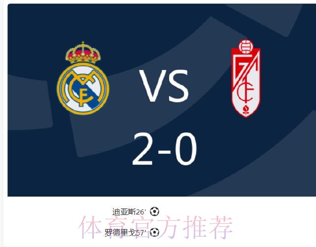 西甲-皇马2-0格拉纳达领跑 罗德里戈&迪亚斯破门